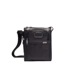 Alpha Pocket Bag Small Leather by TUMI (Color: Black)