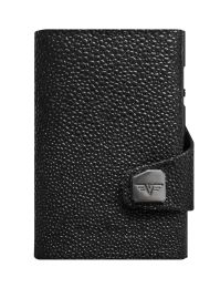 Sting Ray Leather Wallet CLICK & SLIDE by TRU VIRTUÂ® (Color: Sting Ray Black/Black)