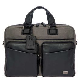 Monza Briefcase 1 Garment 2 Handle by Brics (Color: Grey/Black)