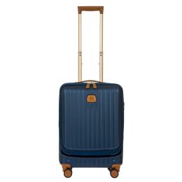 Capri 21" Spinner W/ Pocket by Brics (Color: Matte Blue)
