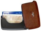 Card Case Leather by TRU VIRTUÂ® - Natural Brown Tassel