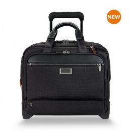 @work Medium 2-Wheel Expandable Brief for 15.6" laptops by Briggs & Riley (Color: Black)