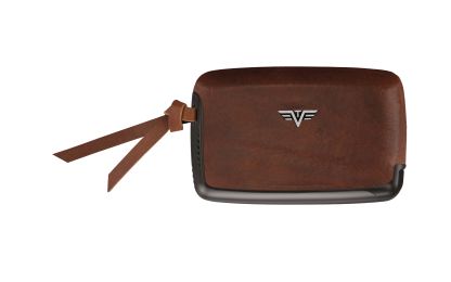Card Case Leather by TRU VIRTUÂ® - Natural Brown Tassel (Color: Natural Brown Tassel)