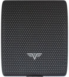 Wallet MONEY & CARDS Leather by TRU VIRTUÂ® - Diogonal Carbon Black (Color: Diagonal Carbon Black)