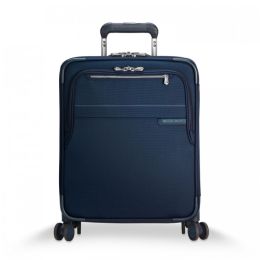 Baseline International Carry-On Expandable Wide-body Spinner by Briggs & Riley (Color: Navy)