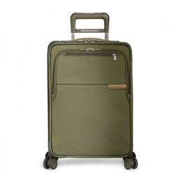 Baseline Domestic Carry-On Expandable Spinner by Briggs & Riley (Color: Olive)