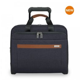 Kinzie Street Medium Expandable Rolling Brief by Briggs & Riley (Color: Navy)